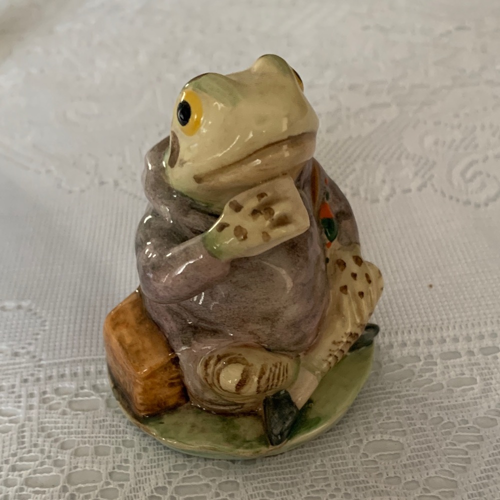 Royal Albert Beatrix Potter Jeremy Fisher Ceramic Frog Figurine - Multicolor